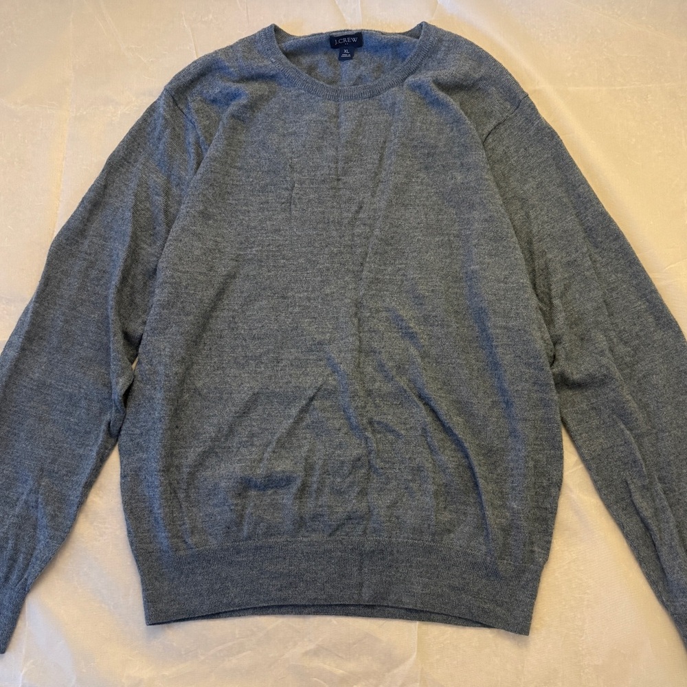 J. Crew Men's Charcoal Crewneck Sweater